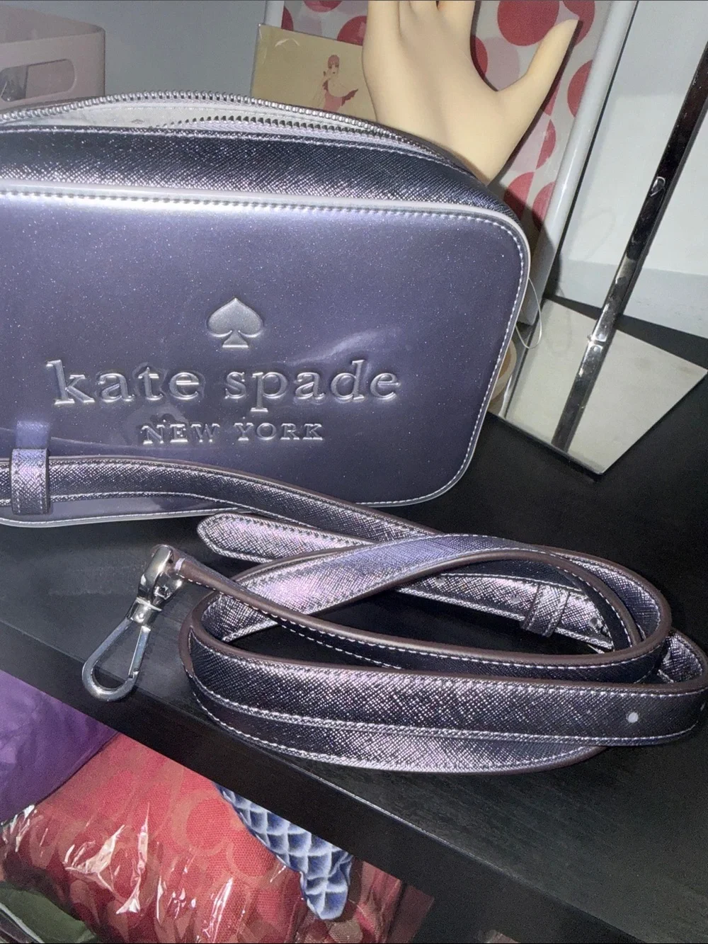 kate spade NWT lavender mini camera bag